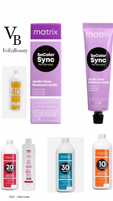 MATRIX SoColor Sync Pre-Bonded Acidic Toner 2oz OR Developer (Choose Yours)