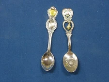 2 Miniature Collectable Spoons w/ Charms Key West Florida 