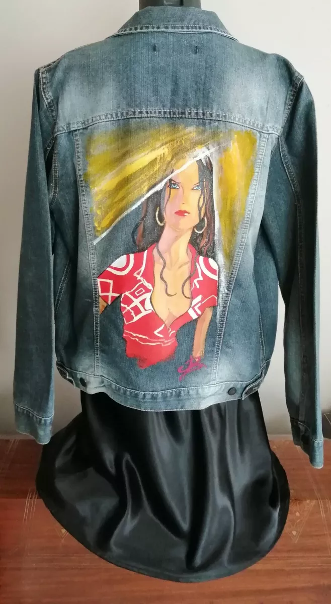 Veste en jean 2025 peinte