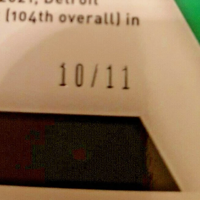 2022 Panini Prizm Red Checkered Prizm Refractor Tyler Mattison #10/11 Tigers - Image 3 of 3