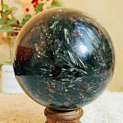 575g Natural Astrophyllite Fireworks Stone Quartz Crystal Sphere Ball Healing
