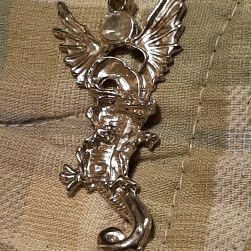 Collar de cuerda ajustable de 26" con dije colgante de dragón de colección - Imagen 4 de 4