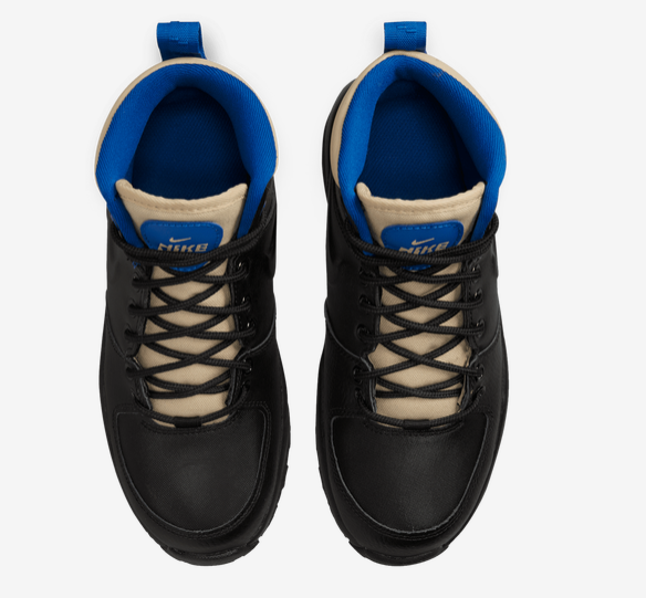 Nike Manoa '17 Boots Black Game Royal BQ5372 003 Snow GS Sz 4y7y