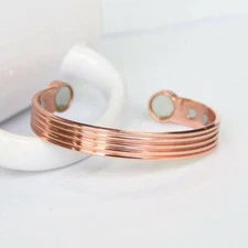 Nice Pure Copper Magnetic Bangle Bracelet Arthritis Pain Relief Balance Energy