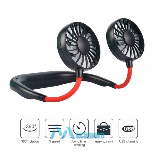 Portable Fan Hanging Neck Lazy Neckband USB Rechargeable Personal Sport Mini Fan - Picture 13 of 18