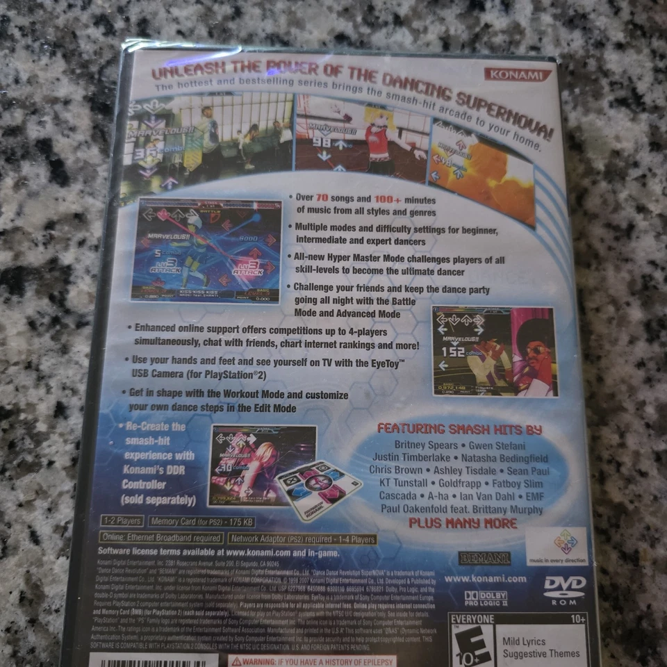 Dance Dance Revolution SuperNova 2 DDR PlayStation 2 PS2 NEW SEALED  - Image 2 of 2