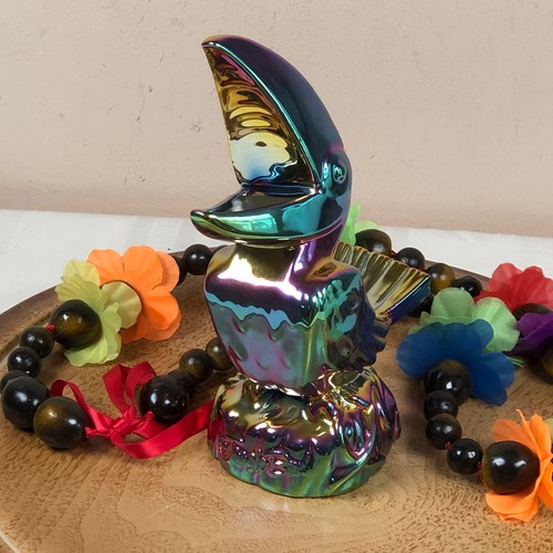 Jungle Bird Opal Iridescent Tiki Mug by Spears of Whittle Woodshop First Edition