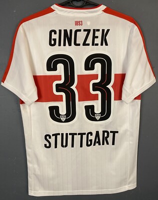 MENS GINCZEK VfB STUTTGART 2016/2017 FOOTBALL SOCCER SHIRT JERSEY TRIKOT SIZE S