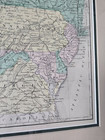 Antique Map circa 1870 Rare Hand Colored Map of Middle States w COA Paper — photo 7