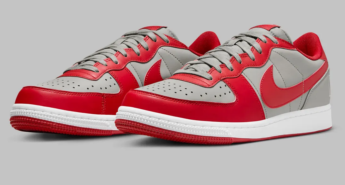 New Nike Terminator Low Varsity Red Grey White Ohio State Buckeyes