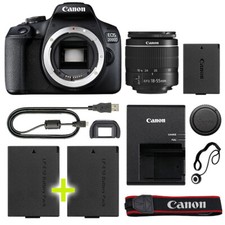 Canon EOS 2000D / T7 Digital SLR Camera with 18-55mm Lens  Backup Power Kit