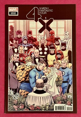 X-Men + Fantastic Four #1 John Romita 1:100 Hidden Gem Variant Wedding 