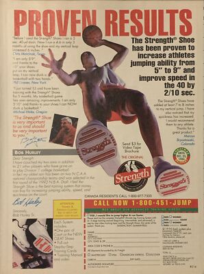 1994 Strength Shoe PRINT AD Leg Train System Vertical Jump Run Faster VTG 90s