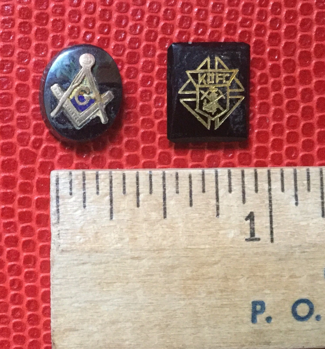 OLD MASONIC KNIGHTS OF COLUMBUS RING CABOCHONS FROM AN OLD JEWELLERS INVENTORY