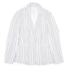 Frame Blazer Jacket White Striped Womens S