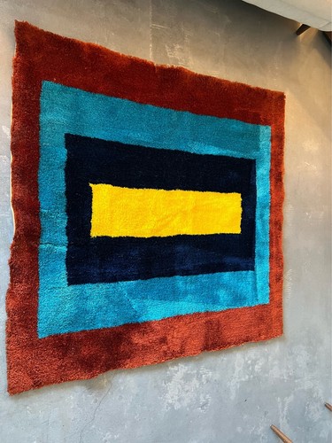 60's 70's REGAL RUGS North Vernon Indiana UNUSED Rya Rug Mid Century Modern - Picture 5 of 10