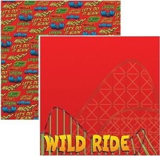 Wild Ride, Roller Coaster, DS scrapbook paper - Reminisce RSS233