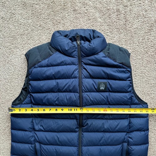 Chaleco Alaskan Hardgear Para Hombres Grande Plumón de Ganso Relleno Cremallera Completa Simulado Cuello Puffer Azul - Imagen 7 de 11