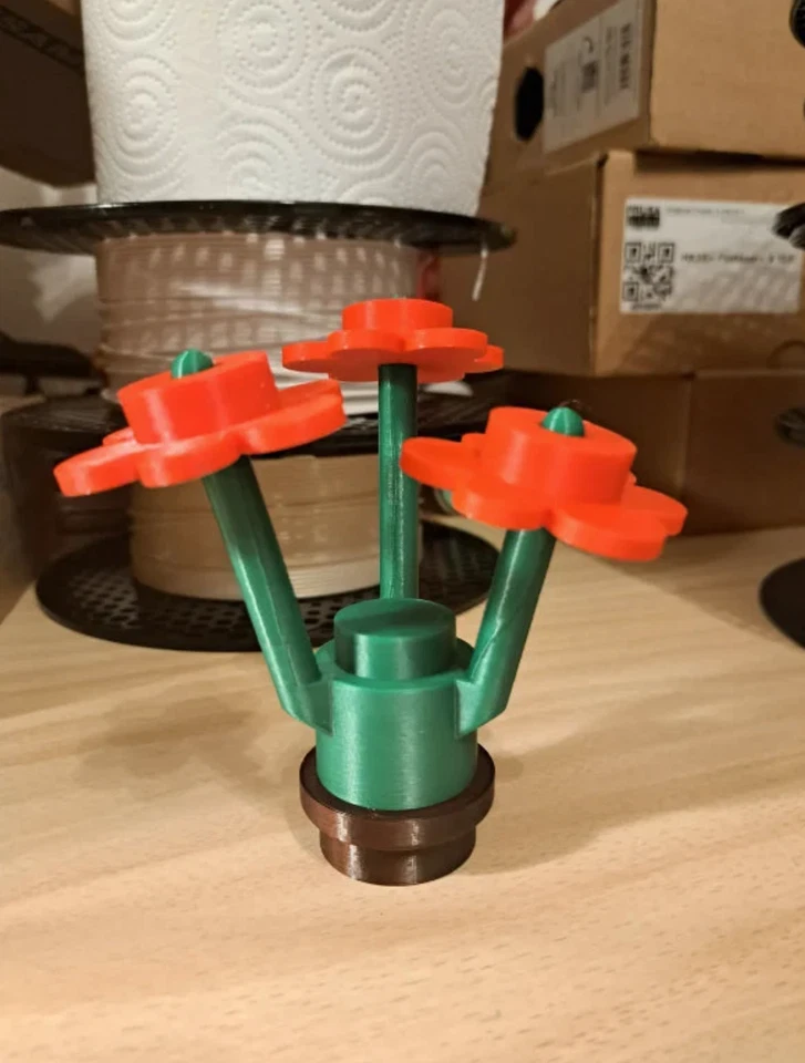 Large Lego Brick Flower | Oversized Life Size Lego Room Decor Flower | Decor - Image 3 of 4