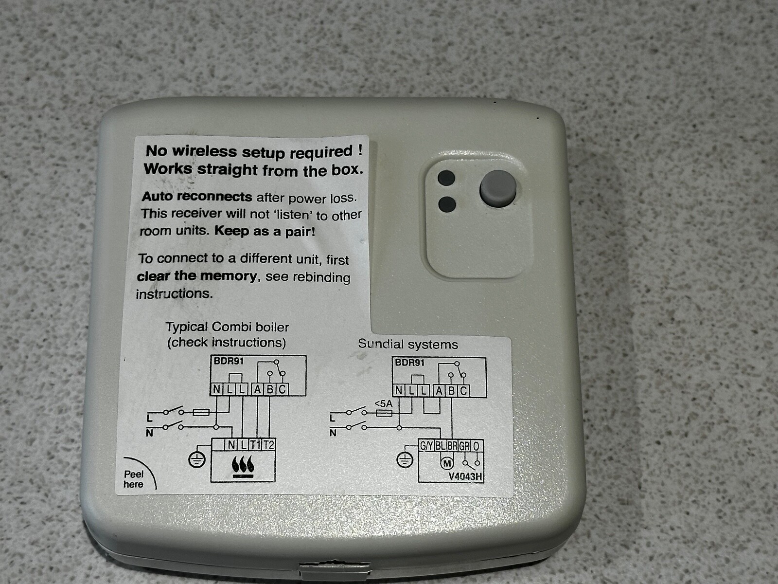 Honeywell CM927 Wireless Room Thermostat, Stand & Receiver White