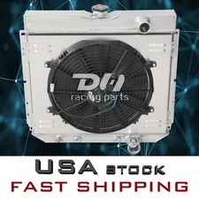 3 Row Alu Radiatorshroudfan For 1967-69 Ford Mustang67-70 Mercury Cougar V8