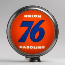 Union 76 Gas Pump Globe 13.5" in Unpainted Steel Body (G200)