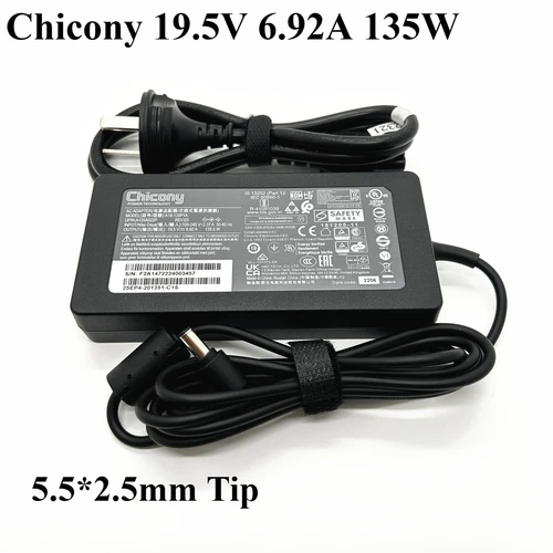 Chicony 19.5V 6.92A 135W Charger for MSI GV62 8RC-059AU Laptop 5.5*2.5mm Adapter - Picture 1 of 8
