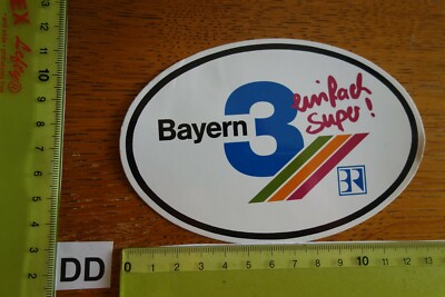 Alter Aufkleber TV Fernsehen Radio Sender Sendung Bayern 3 einfach Super