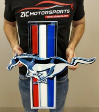 Ford Mustang Pony Color Tri-Bar Steel Sign