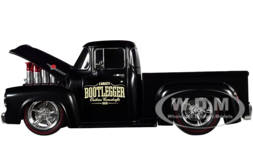 1956 FORD F-100 PICKUP MATT BLACK "BOOTLEGGER" 1/24 DIECAST MODEL M2 40300-99 A - Picture 4 of 6