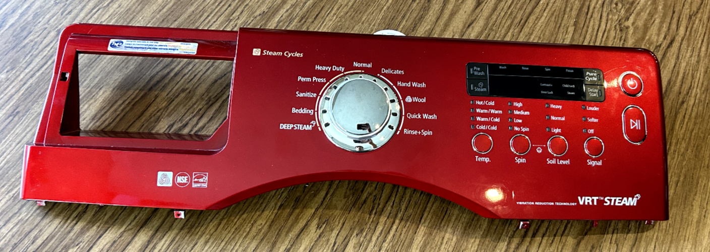 SAMSUNG WASHER CONTROL PANEL RED DC97-16054B DC97-16052B DC92-00383A