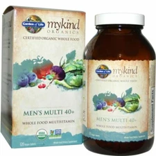 Garden of Life Mykind Organics Men's Multi 40+ Whole Food 120 Vegan Tablets 1/27