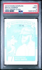 2016 Donruss Diamond Kings Bryce Harper #30 Test Proof Cyan /49 PSA 9 POP 2 ⚾️🔥
