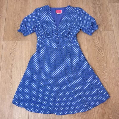 Kate Spade New York Tea Garden Dot Dress Fit And Flare Blue Polka Dot Women's 2 | eBay Kate Spade New York Tea Garden Dot Dress Fit And Flare Blue Polka Dot Women's 2 | eBay