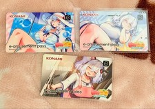 Mahjong Fight Girl Shiroe e-amusement Pass 3 Card Set New Unused