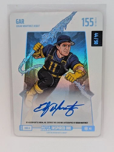 Bo Jackson Battle Arena EMA-6 Edgar Martinez Gar 44/50 Ice Auto 155 Power