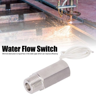 Water Flow Switch Sensor 304 Stainless Steel G1/2in Female/Male Thread