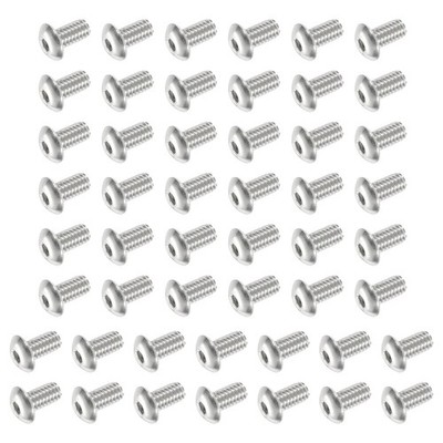 60 Stück #8-32 UNC x 5/16'' Knopfkopf-Innensechskantschrauben für Hex, silber