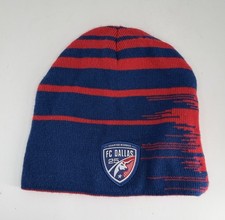FC Dallas 25 Soccer Red Blue Kids Youth Beanie Hat