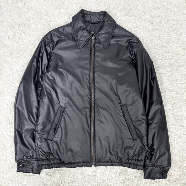 Chaqueta exterior con cremallera HELMUT LANG Archive de colección de los años 90 para hombre talla 46 negra
