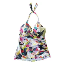 NWT Gottex Profile Tankini Floral One Piece Swimsuit Multicolor Size 16 Women
