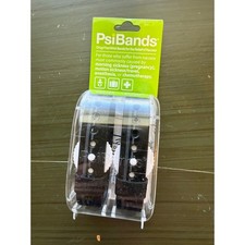 PsiBands Drug-Free Acupressure Wrist Bands Nausea Relief Black Adjustable 2pk