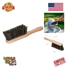 14.2" Hand Broom Soft Bristles Cleaning Brush Dusting Brush with Wooden Handle C