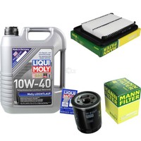 Mann Inspektionspaket 5L Liqui Moly Leichtlauf 10W-40 FüR Hyundai I10 1.1