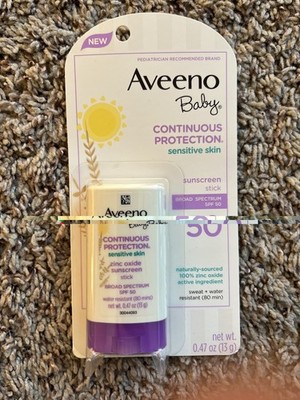 Aveeno Baby Sensitive Skin Sunscreen Stick SPF 50  0.47oz.