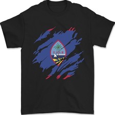 Gildan Torn Flag Guam Camiseta Hombre 100% Algodón Talla S-5XL