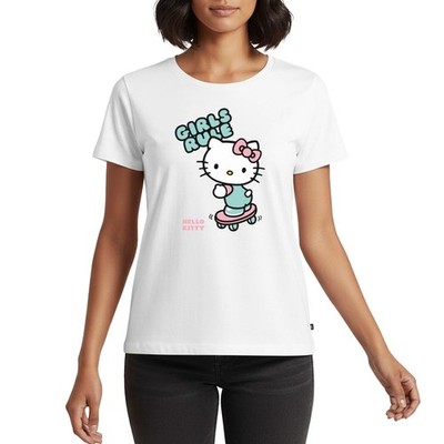 Hello Kitty Auf Skateboard Girls Rule Frauen Premium Bio T-Shirt