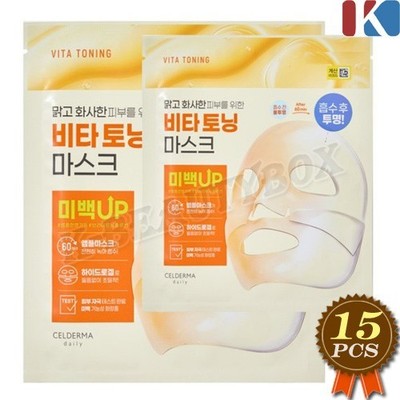 CELDERMA DAILY Transforming Vita Toning Mask 28g x 15pcs Vitamin C Bright Mask