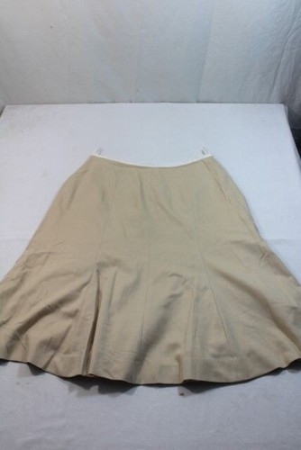 D10644 Markenlos Jupe 42 Clair Beige Unicolore Très Bien - Photo 1/1