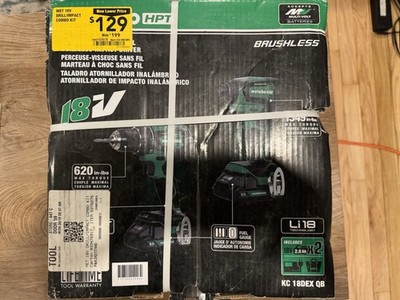 Metabo HPT KC18DEX QB 18V Brushless Cordless Drill & Impact Driver Kit, 2 Batte 